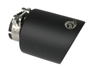 aFe - aFe Takeda 304 SS Clamp-On Exhaust Tip 2.5in. Inlet / 4.5in. Outlet / 7in. L - Black - 49T25454-B072 - Image 1