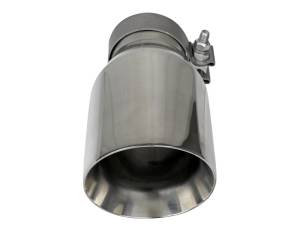 aFe - aFe MACH Force-Xp Univ 304 SS Double-Wall Clamp-On Exhaust Tip - Polished - 3in Inlet - 4.5in Outlet - 49T30454-P093 - Image 3