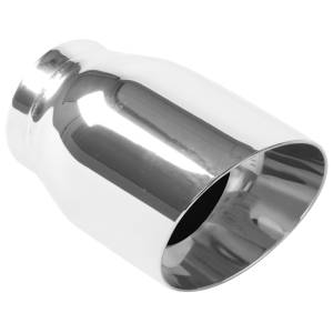 Magnaflow - Magnaflow Tip Stainless Double Wall Round Single Outlet Polished 3.5in DIA 2.5in Inlet 5.5in Length - 35225 - Image 2