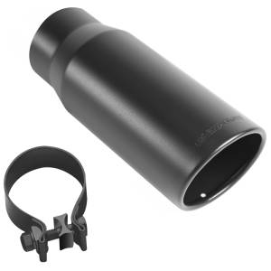 Magnaflow - Magnaflow Tip Stainless Black Coated Single Wall Round Single Outlet 5in Dia 3.5in Inlet 14.5in L - 35237 - Image 1