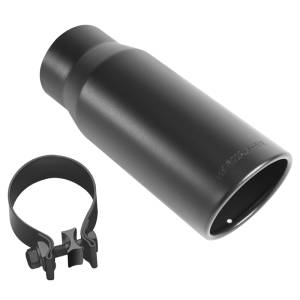 Magnaflow - Magnaflow Tip Stainless Black Coated Single Wall Round Single Outlet 5in Dia 4in Inlet 13in L - 35238 - Image 1
