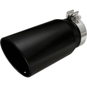 Magnaflow - Magnaflow Tip Stainless Black Coated Single Wall Round Single Outlet 6in Dia 5in Inlet 13in L - 35239 - Image 2