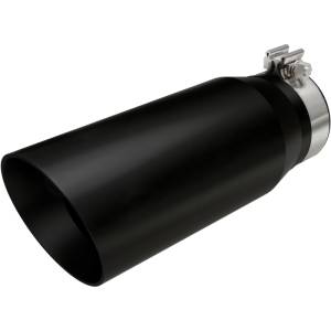 Magnaflow - Magnaflow Tip Stainless Black Coated Single Double Round Single Outlet 5in Dia 4in Inlet 13in L - 35240 - Image 2