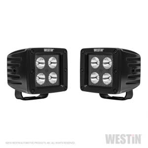Westin - Westin HyperQ LED Auxiliary Lights 3in x 3in cube 20w Flood - Black - 09-12205B-PR - Image 7