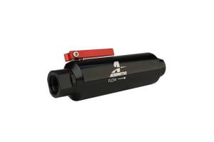 Aeromotive - Aeromotive In-Line AN-10 Filter w/Shutoff Valve 100 Micron SS Element - Black Anodize Finish - 12331 - Image 2