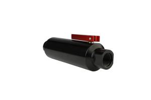 Aeromotive - Aeromotive In-Line AN-10 Filter w/Shutoff Valve 100 Micron SS Element - Black Anodize Finish - 12331 - Image 4