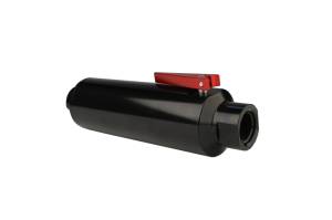 Aeromotive - Aeromotive In-Line AN-12 Filter w/Shutoff Valve 100 Micron SS Element - Black Anodize Finish - 12332 - Image 2