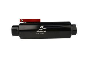 Aeromotive - Aeromotive In-Line AN-12 Filter w/Shutoff Valve 100 Micron SS Element - Black Anodize Finish - 12332 - Image 3