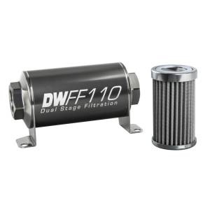 DeatschWerks - DeatschWerks Stainless Steel 10AN 100 Micron Universal Inline Fuel Filter Housing Kit (110mm) - 8-03-110-100K - Image 2