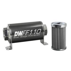 DeatschWerks - DeatschWerks Stainless Steel 10AN 100 Micron Universal Inline Fuel Filter Housing Kit (110mm) - 8-03-110-100K - Image 3