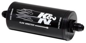 K&N Engineering - K&N Engineering 2in OD x 6in L 6AN 25 Micron In-Line Fuel/Oil FIlter - 81-1000 - Image 1
