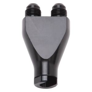 Russell - Russell Performance Billet Y-Block Adapter 3/8in SAE Qick Disconnect (2) -6AN Male Flare Black - 644143 - Image 1