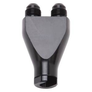 Russell - Russell Performance Billet Y-Block Adapter 3/8in SAE Qick Disconnect (2) -6AN Male Flare Black - 644143 - Image 2
