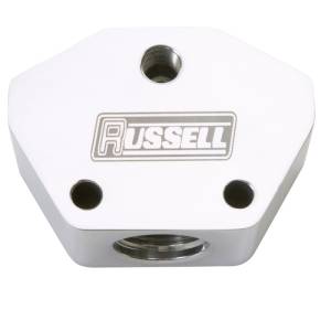 Russell - Russell Performance Billet Aluminum Y-Block w/ -10 AN inlet & -8 AN outlet (Polished finish) - 650411 - Image 2