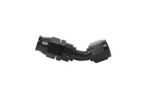 Aeromotive - Aeromotive PTFE Hose End - AN-08 - 45 Deg - Black Anodized - 15354 - Image 1