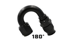 Aeromotive - Aeromotive PTFE Hose End - AN-08 - 180 Deg - Black Anodized - 15363 - Image 2