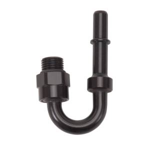 Russell - Russell Performance Adapter Fitting 3/8in SAE Quick Disc Male to #6 SAE Port Male Swivel 180Deg Blk - 644013 - Image 1