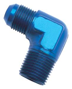 Russell - Russell Performance -3 AN to 1/8in NPT 90 Degree Flare to Pipe Adapter (Blue) - 660790 - Image 1