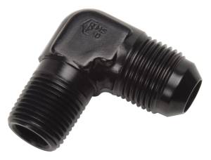 Russell Performance -6 AN to 3/8in NPT 90 Degree Flare to Pipe Adapter (Black) - 660843