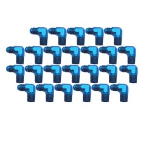 Russell - Russell Performance -6 AN to 3/8in NPT 90 Degree Flare to Pipe Adapter (Blue) (25 pcs.) - 660848 - Image 2