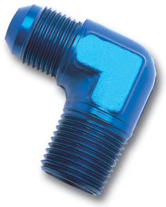 Russell - Russell Performance -8 AN to 3/8in NPT 90 Degree Flare to Pipe Adapter (Blue) - 660860 - Image 1