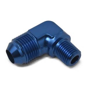 Russell - Russell Performance -12 AN to 1/2in NPT 90 Degree Flare to Pipe Adapter (Blue) - 660900 - Image 4