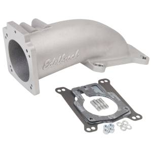 Edelbrock - Edelbrock Ultra Low Profile Intake Elbow 90mm Throttle Body to Square-Bore Flange As-Cast Finish - 3847 - Image 3