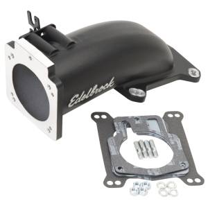 Edelbrock - Edelbrock Ultra Low Profile Intake Elbow 90mm Throttle Body to Square-Bore Flange Black Finish - 38473 - Image 3