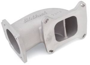 Edelbrock - Edelbrock Low Profile Intake Elbow 90mm Throttle Body to Square-Bore Flange As-Cast Finish - 3848 - Image 4