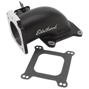 Edelbrock - Edelbrock Low Profile Intake Elbow 90mm Throttle Body to Square-Bore Flange Black Finish - 38483 - Image 3
