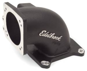 Edelbrock - Edelbrock High Flow Intake Elbow 95mm Throttle Body to Square-Bore Flange Black Finish - 38493 - Image 1