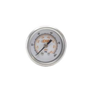 DeatschWerks - DeatschWerks 0-100 PSI 1/8in NPT Mechanical Fuel Pressure Gauge 1.5in Diameter Black Housing - 6-01-GL - Image 2