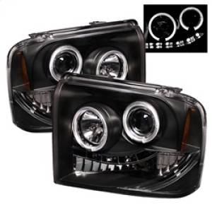 SPYDER - SPYDER Ford F250/350/450 Super Duty 05-07 Projector Headlights LED Halo- LED Blk PRO-YD-FS05-HL-BK - 5010544 - Image 2