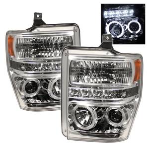 SPYDER Ford F250/350/450 Super Duty 08-10 Projector Headlights LED Halo LED Chrm PRO-YD-FS08-HL-C - 5010582