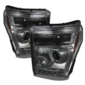 SPYDER - SPYDER Ford Super Duty 11-15 Projector Headlights LED Halo DRL Smke Low 9006 PRO-YD-FS11-HL-SM - 5070289 - Image 3