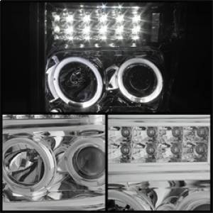 SPYDER - SPYDER Xtune Ford F250/350/450 Super Duty 08-10 Projector Headlights LED Halo Chrome PRO-JH-FS08-LED-C - 5076274 - Image 5