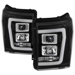 SPYDER Ford F-250/F-350/F450 Super Duty 11-16 V2 Projector Headlights - Black (PRO-YD-FS11V2-LB-BK) - 5084460