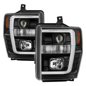 SPYDER - SPYDER 08-10 Ford F-250 Projector Headlights V2 - Light Bar DRL LED - Black PRO-YD-FS08V2-LB-BK - 5084477 - Image 2