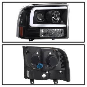 SPYDER - SPYDER 99-04 Ford F250 Super Duty Projector Headlights - Light Bar - Black PRO-YD-FF25099V2-LB-BK - 5084491 - Image 4