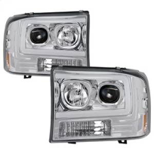 SPYDER - SPYDER 99-04 Ford F-250 Super Duty Light Bar Projector Headlights - Chrome (PRO-YD-FF25099V2-LB-C) - 5084675 - Image 2