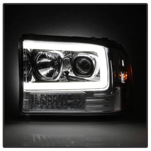 SPYDER - SPYDER 99-04 Ford F-250 Super Duty Light Bar Projector Headlights - Chrome (PRO-YD-FF25099V2-LB-C) - 5084675 - Image 9