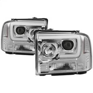 SPYDER - SPYDER 05-07 Ford F250/350/450 SD Ver 2 Proj Headlights - Light Bar DRL - Black PRO-YD-FS05V2-LB-C - 5084682 - Image 2