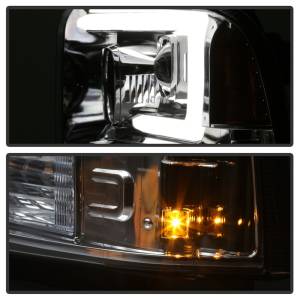 SPYDER - SPYDER 05-07 Ford F250/350/450 SD Ver 2 Proj Headlights - Light Bar DRL - Black PRO-YD-FS05V2-LB-C - 5084682 - Image 3