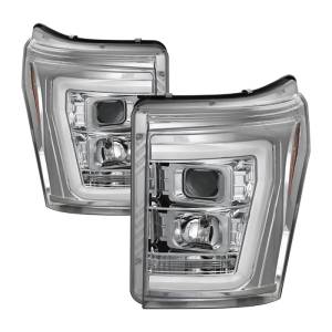 SPYDER - SPYDER 11-16 Ford F-250/F-350 V2 Projector Headlights - Light Bar DRL - Chrome PRO-YD-FS11V2-LB-C - 5084705 - Image 1