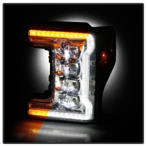 SPYDER - SPYDER Ford F-250/F-350/F450 17-18 Full LED Headlights Black PRO-YD-FS17HALAP-SEQ-C - 5087447 - Image 7