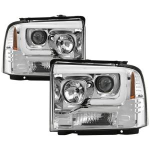 SPYDER - SPYDER Platinum Ford F250/350/450 05-07 High-Power LED Module Proj. Headlights-Chrome (PRO-YD-FS05V2 - 5087904 - Image 1