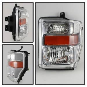 SPYDER - SPYDER Xtune Ford F250/350/450 Super Duty 08-10 OEM Headlights Chrome HD-JH-FS08-AM-C - 9022401 - Image 3