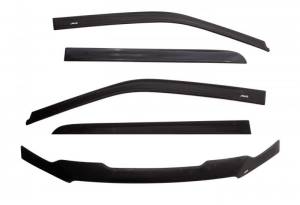 AVS - AVS 11-16 Ford F-350 Super Duty Supercrew Ventvisor & Aeroskin Deflector Combo Kit - Matte Black - 56017022 - Image 7