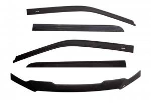 AVS - AVS 11-16 Ford F-350 Super Duty Supercrew Ventvisor & Aeroskin Deflector Combo Kit - Matte Black - 56017022 - Image 8