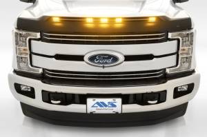 AVS - AVS 2017-2019 Ford F250 Super Duty Aeroskin Low Profile Hood Shield w/ Lights - Black - 753135 - Image 5